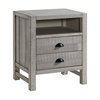 Alaterre Furniture Windsor 2-Drawer Wood Nightstand, Driftwood Gray ANWI0132